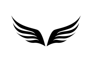 Modern Wings Bird Fly Symbol Vector Logo Angel Sign