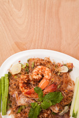 Spicy vermicelli shrimp - Thai food