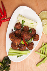 Yam Naem Khao Thot from Thailand - Thai food