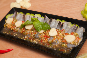 Raw Shrimp Fish Sauce Thai Spicy - Thai food