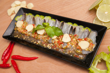 Raw Shrimp Fish Sauce Thai Spicy - Thai food