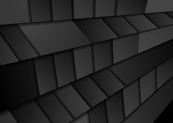 Black abstract geometric hi-tech background