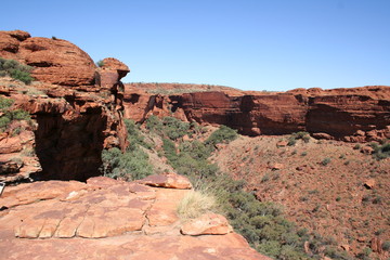 view from the upper edge of the kings canyon, watarrka national park