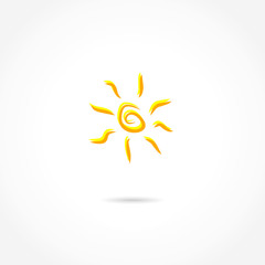 sun line vector illustration