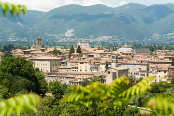 Rieti city, in Lazio, Italy. Cityscape, view from above