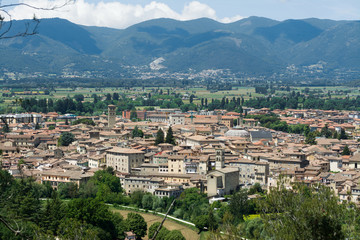 Rieti city, in Lazio, Italy. Cityscape, view from above - obrazy, fototapety, plakaty