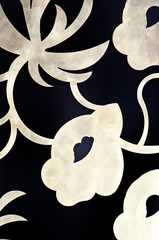 elegant oriental background floral decoration with white and black color