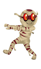 A cute Mummy in white background. Isolated.