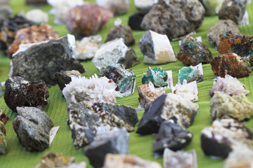 different mineral gems collection as nice background