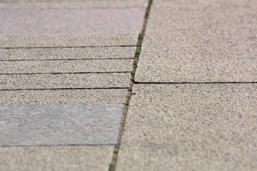 Part of the urban modern stone blocks is close