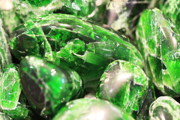 green chrome-diopside mineral