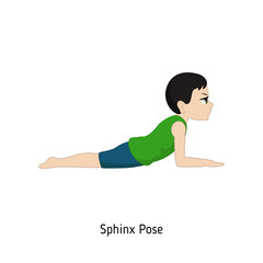 Child doing yoga.