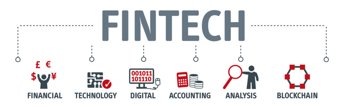 Banner Fintech Investment Financial Internet Technology Concept