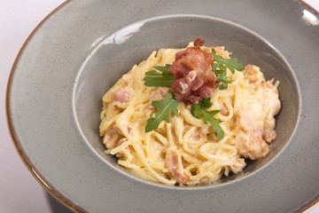 Spaghetti Carbonara plate
