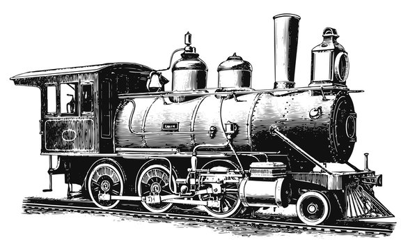 steam locomotive railway #vector #isolated - Lokomotive Dampflok