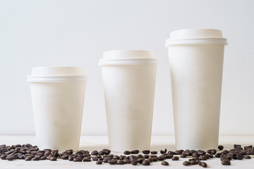 Paper cup of takeaway coffee