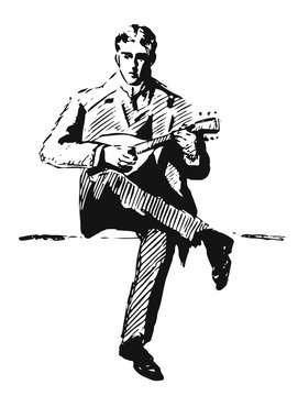 Mandolin Player #vector #isolated - Mandolinenspieler