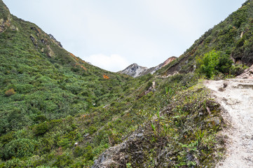 The slope of mount Sibayak