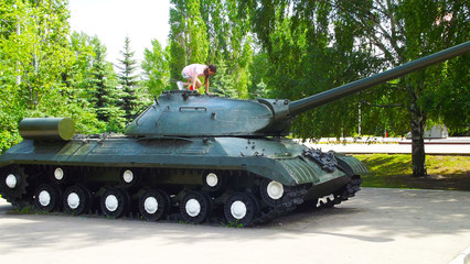 Soviet military equipment during the war.