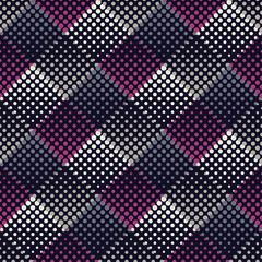 Seamless abstract geometric pattern. The texture of rhombus. The texture of the dots.  Textile rapport.