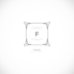 Luxury monogram logo template. Elegant design for business sign, restaurant, wedding shop, jewelry, fashion, product design, brand sign. Vector illustration