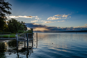 A Mooring in the morning at lake constance