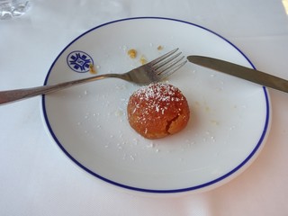 Cake on a plate with a fork and knife