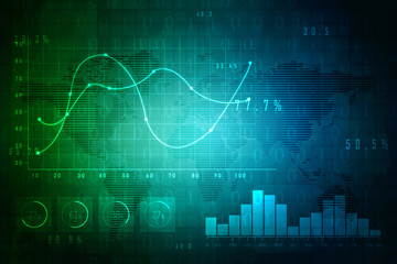 2D Digital Abstract Business Networking background