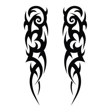 Tattoo tribal vector. tattoos ideas sleeve designs – tribal tattoo pattern vector illustration