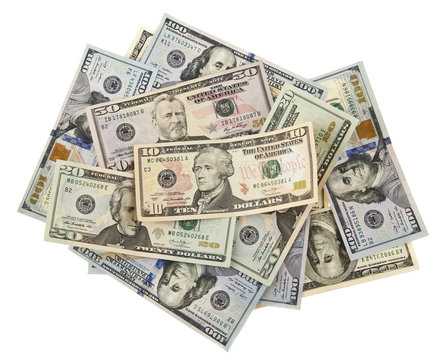 dollars isolated on white background