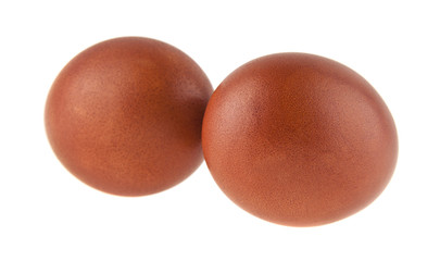 chicken eggs isolated on a white background