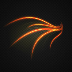 Neon blurry circles at motion