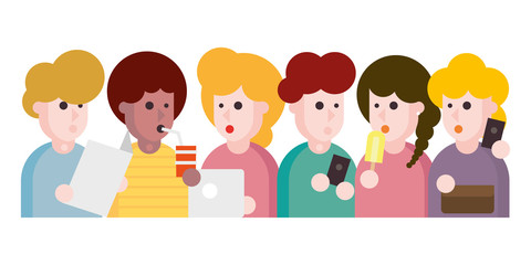 People and friends cartoon. Vector illustration