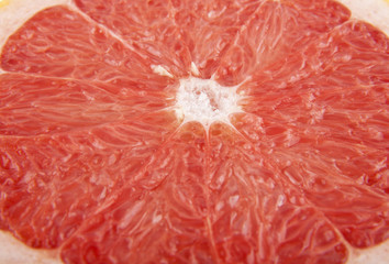 the pulp of the grapefruit as a background