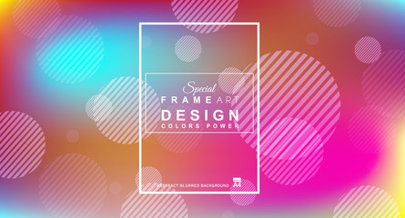 Cover or Flyer layout with Geometric colorful background with high saturated gradients