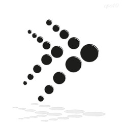 Black circle symbol
Abstract black circle located parallel to form the arrow direction on the right emblem or business logo shadow on white stock illustration illustration