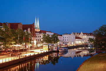 The old town of Lübeck, Germany.