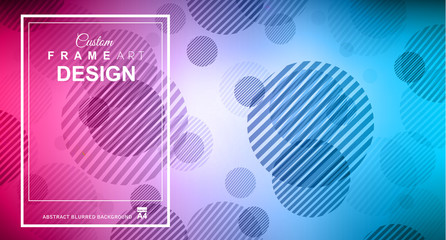 Cover or Flyer layout with Geometric colorful background with high saturated gradients