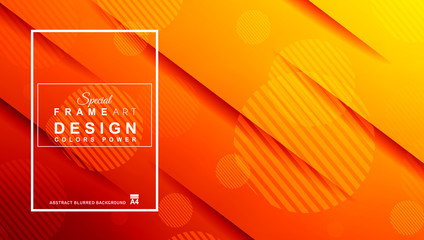 Cover or Flyer layout with Geometric colorful background with high saturated gradients