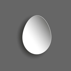 Gray abstract egg
Easter egg from paper on dark background without ornament vector illustration Stock design background with shadow
