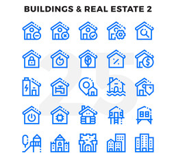 Dashed Outline Icons Pack for UI. Pixel perfect thin line vector icon set for web design and website application.
