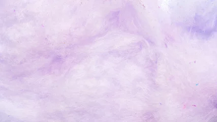 Zelfklevend Fotobehang Close up of purple cotton candy for a background. © supaleka