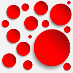 Paper red round in white
Red paper circles round with a shadow on a white background for business ideas infographics logo design print sites