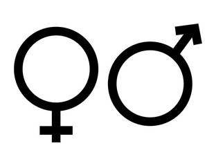 gender icon in trendy flat style on white background. gender symbol for your web site design, logo, app, UI. Heterosexual gender symbol. symbols of men and women.