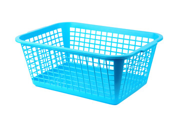 Blue plastic basket
