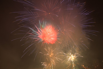 color fireworks background