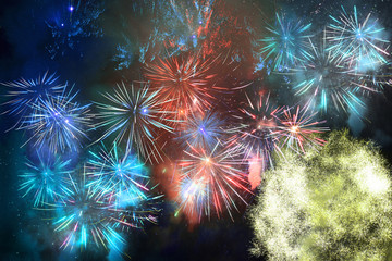 color fireworks background