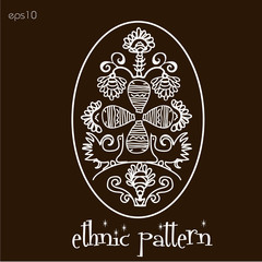 Ethnic pattern egg
ethnic painting of an egg on a brown background logo vector graphics print