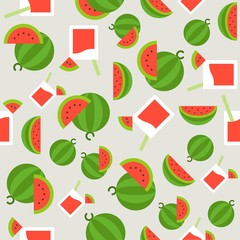 Summer theme seamless pattern, watermelon