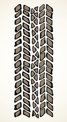 Traces of tires. Vector drawing
